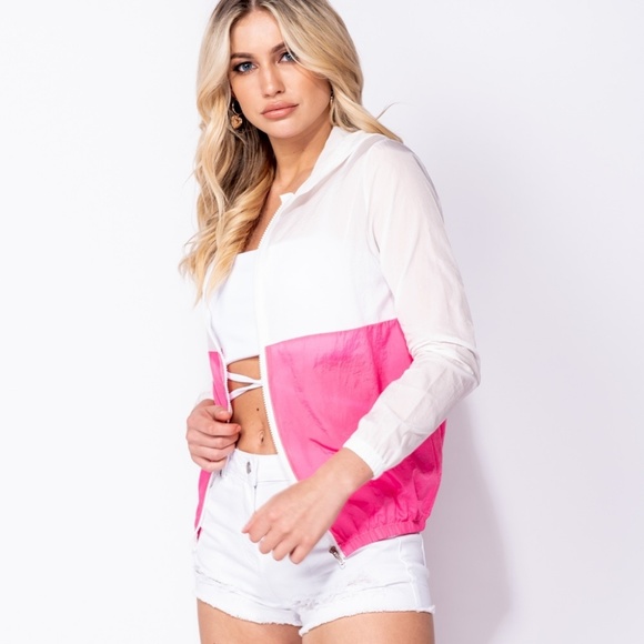 SALE! NWT Lightweight Colorblock Hooded Jacket - Picture 4 of 6